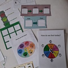First and then and Autism feeling charts and toilet training chart