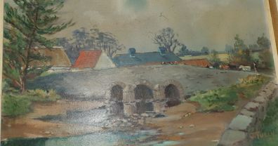 Broughan Bridge,  Baltray, Co.Louth  oil painting