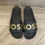 BOSS Hugo Boss Men's Pool Slides Black with Gold Logo Image 2