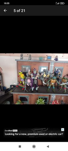Neca TMNT collection with neca diorama