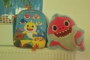 backpack and pillow