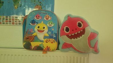 backpack and pillow