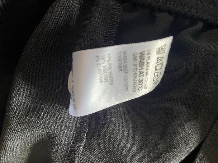 M&S black trousers short plus size