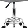 NEW SALE | Square Rolling Stool PU Leather Height Adjustable Swivel Massage SPA Salon Stools Task Chair with Wheels Image 7