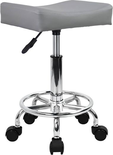 NEW SALE | Square Rolling Stool PU Leather Height Adjustable Swivel Massage SPA Salon Stools Task Chair with Wheels