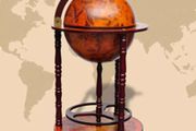 Globe Bar Wine Stand Eucalyptus Wood