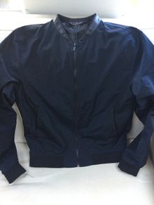 Zara mens navy jacket slim fit large l size