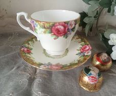 Collectible Paragon China "Tapestry Rose" Duo Set