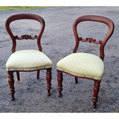 Pair of Balloon Back Chairs KAS862