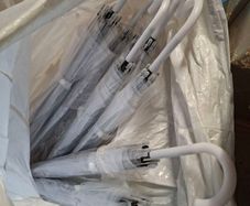 Clear umbrellas wedding