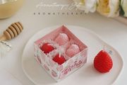 4pcs Strawberry Aromatherapy Candles - Adorable Gift Set