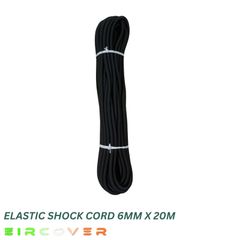 Elastic bungee rope 6mm / 20m - Black