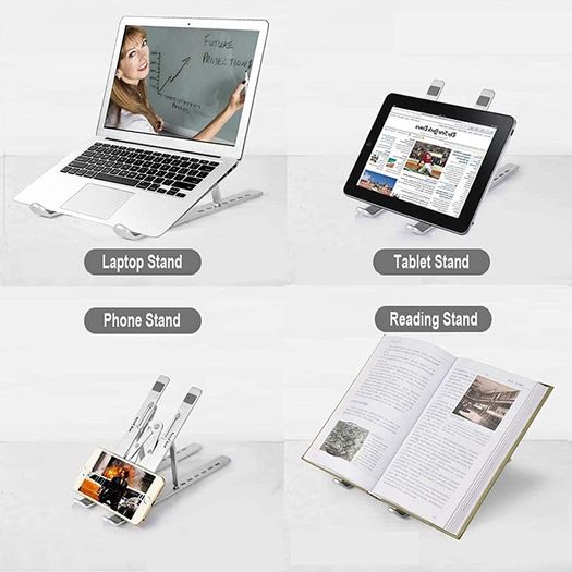Adjustable Laptop Stand, Portable Aluminum Laptop Riser Laptop Holder for Desk, Foldable Ventilated Cooling Notebook Stand for MacBook Pro/Air, HP, Lenovo, Sony, Dell, More 10-15.6 Laptops, Tablet (FREE POSTAGE)