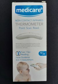 Off body infrared Thermometer in box