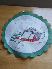 Beautiful New Winterly printed Doily