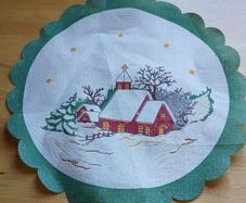 Beautiful New Winterly printed Doily