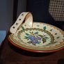 Antique handpainted Gouda Pottery signed Dish Image 2