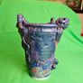 Michael Kennedy Sligo Studio Pottery Vase , Irish Ceramic Art, Ram Horn Handles Image 2