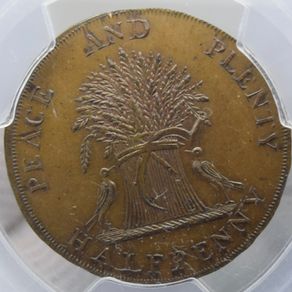Ireland Munster Halfpenny Token PCGS MS63BN Rare this Nice