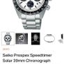 Seiko Prospex Speedtimer Solar 39mm Chronograph White Dial Steel Case Bracelet Watch Image 9