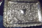 a lovely antique silver plated tray