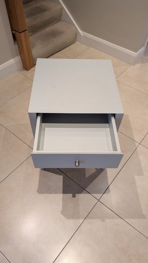 2 x bedside lockers (gray / excellent condition) - free for collection