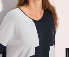 Cecil Oversized Fine Knit Jumper - Navy White- Size XS Fits UK 10 and 12 - BNWT RRP 49.95