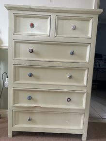 Cream chest of drawers