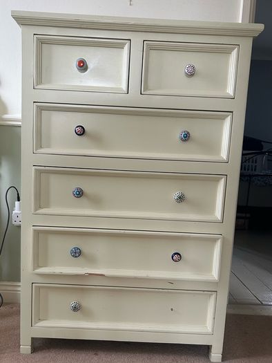 Cream chest of drawers