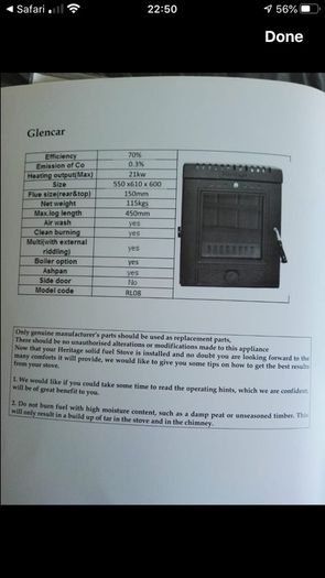 Brand new boiler, never used..