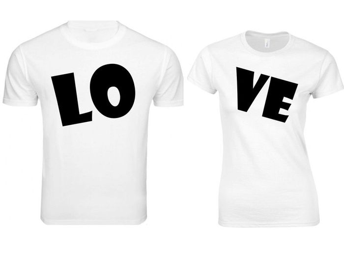 Love Valentines Day Present Boyfriend Girlfriend Husband Men Women T Shirts Set