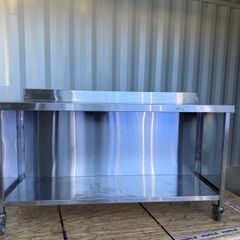 Commercial Stainless Steel Table on Wheels