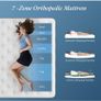 Kingsize Mattress 5ft 25cm Memory Foam & Pocketed Spring Hybrid Mattress Medium Firm 7-Zone 9-Layer Breathable Kingsize Bed Mattress with 650lbs Weight Capacity for Back Pain Relief 150x200cm(Black) Image 9