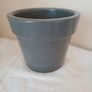 Glazed Terracotta Planter Pot.  Slate grey. Image 7