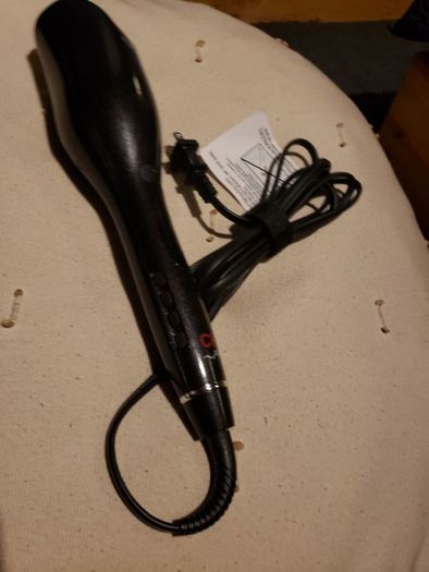 Fabulous Black Chi Spin n Curl curling wand hair curler BNWB