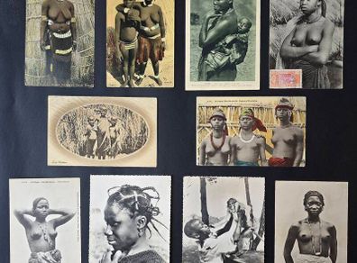 160 AFRICA Vintage Postcards 1900s French Colonies Congo Algeria Guinea Lot