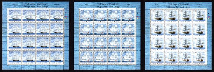 2005 Ireland Tall Ships Waterford Commemorative Stamp Sheetlet Plate 1A1A1A1A Mint Never Hinged (MNH)