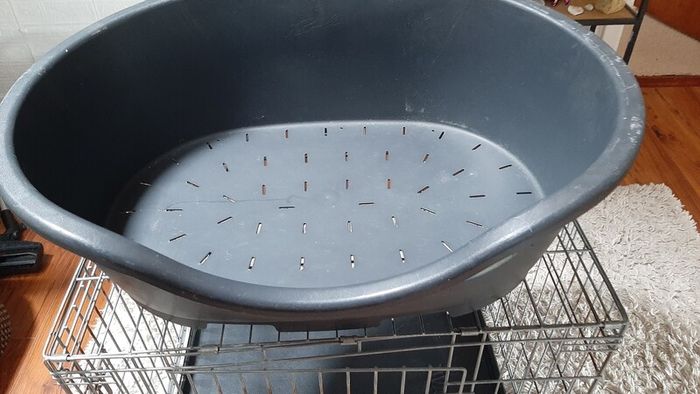 dog cage, dog plastic bed