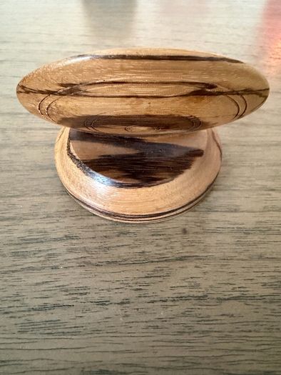 Hand Turned Irish Wooden Mantel Clock.