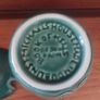 Lovely Vintage Retro 70's Jade Green Ceramic Lidded Mustard Pot or Conserve Pot made by St. Michael's House in Dublin Image 4