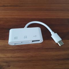 USB-C Card Reader SD Micro SD CF - Type C OTG for iPad MacBook Android - Free Post