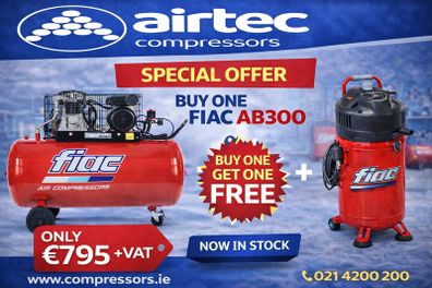 Compressor Ab300 275l 3hp + Free Fiac Verto 50/2