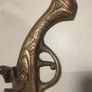 A pair of Early 20th Century 13" Brass Flintlock pistols Image 8