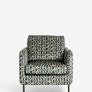 Next Armchair- Dark Navy Pattern Velvet Image 5