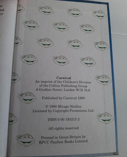 Vintage teenage ninga turtles 1990  book