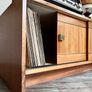 Vintage Retro Mid Century Scandinavian Teak Record Cabinet/Sideboard Image 4