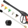4000PSI Pressure Washer Long Gun,with Replacement Wand Extension, 5 Nozzle Tips, M22 14MM & Karcher Quick connector for Car Washer Cleaning Tool (FREE POSTAGE) Image 5