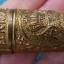 Thai Herbal Inhaler | Jarungjit Inhaler | Thai Tradition | Gold Metal Container | Refreshing | Energizing | Dried Herb Inhaler Image 3