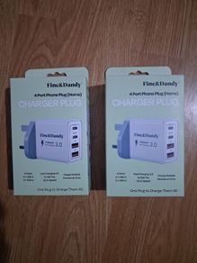 4 Ports USB-C Fast Chargers X2