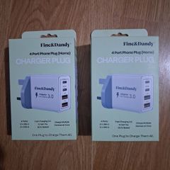 4 Ports USB-C Fast Chargers X2